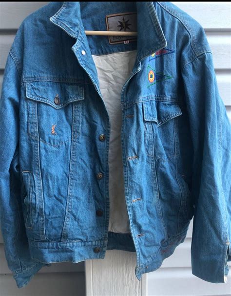 ysl vintage jacket men|ysl denim jacket.